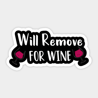 will remove for wine Sticker